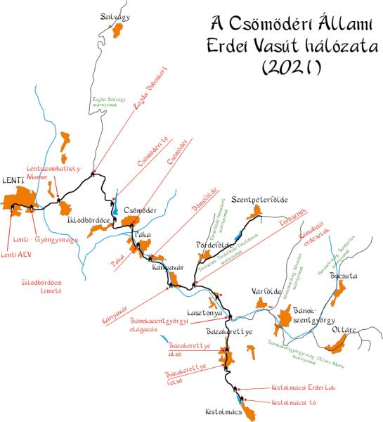 Csömödéri Állami Erdei Vasút, Csömödér