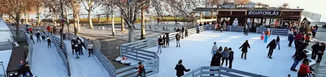 Korcsolyapálya nyílt Balatonfüreden