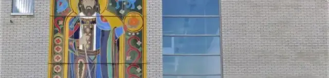 Szent István király tűzzománc kép