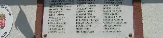 Világháborús emléktábla