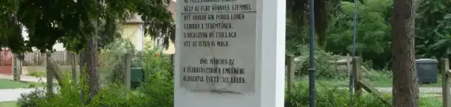 Tűzvész emlékoszlop