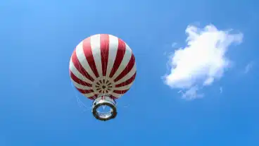 Léghajóval a Városliget fölött